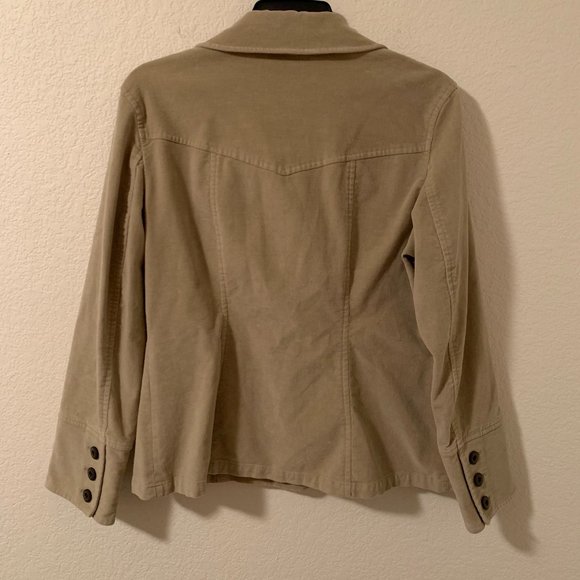 Talbots tan button jacket - Picture 2 of 6